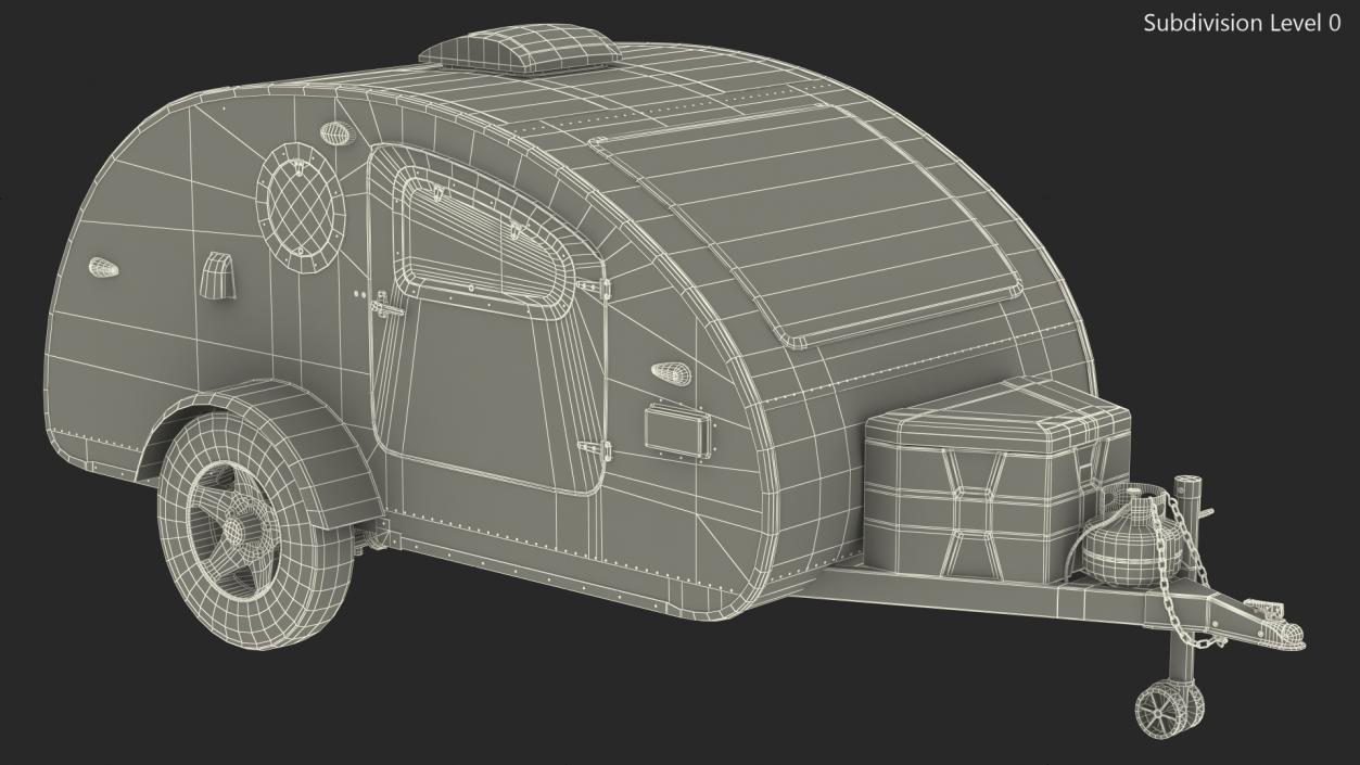 3D model Vistabule Teardrop Camping Trailer Simple Interior