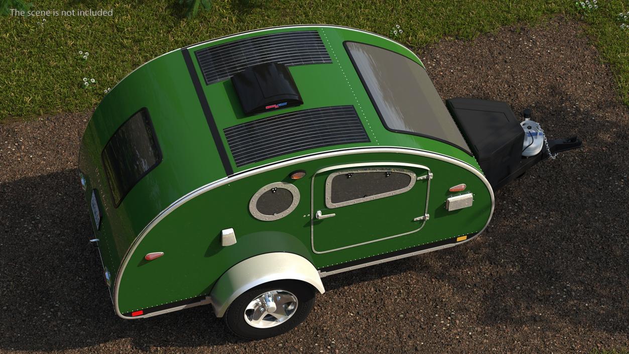 3D model Vistabule Teardrop Camping Trailer Simple Interior