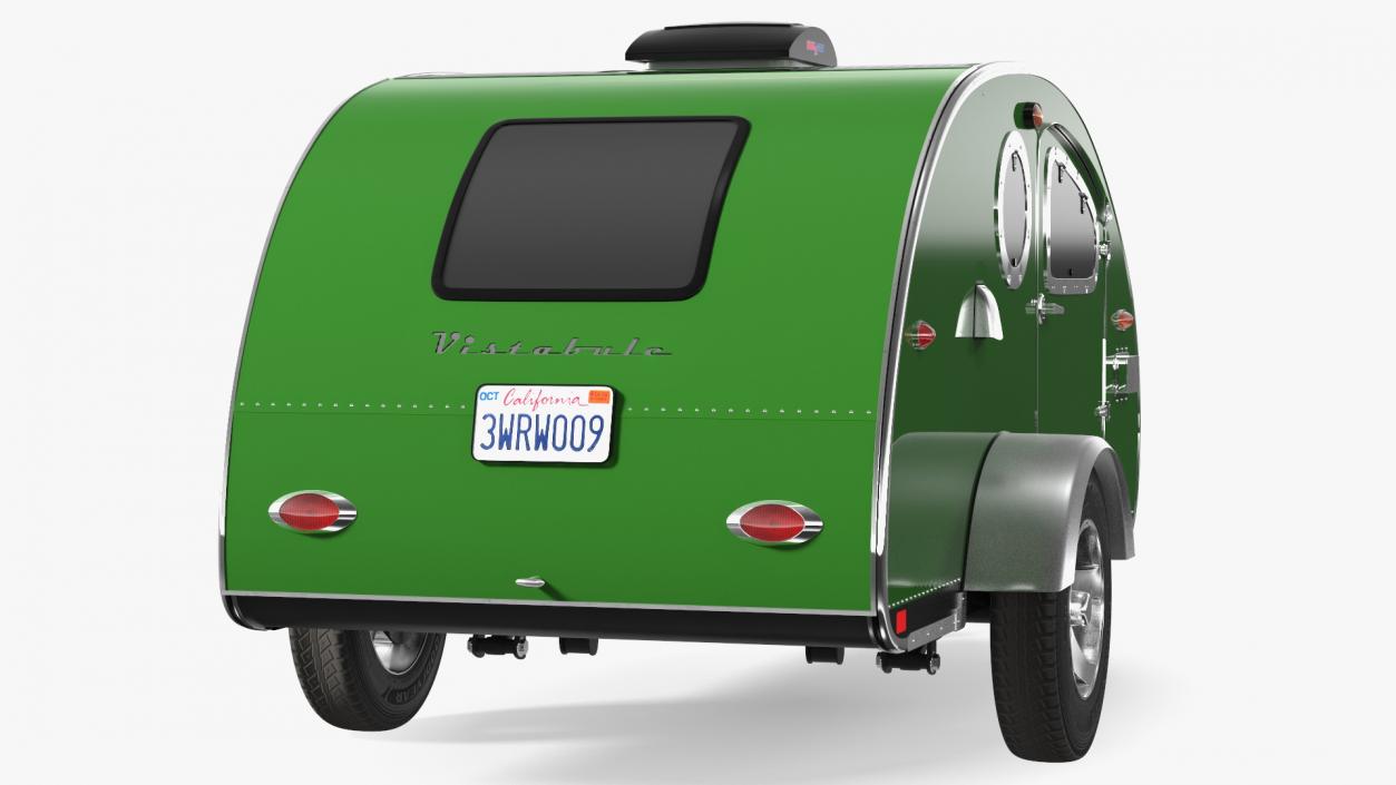 3D model Vistabule Teardrop Camping Trailer Simple Interior