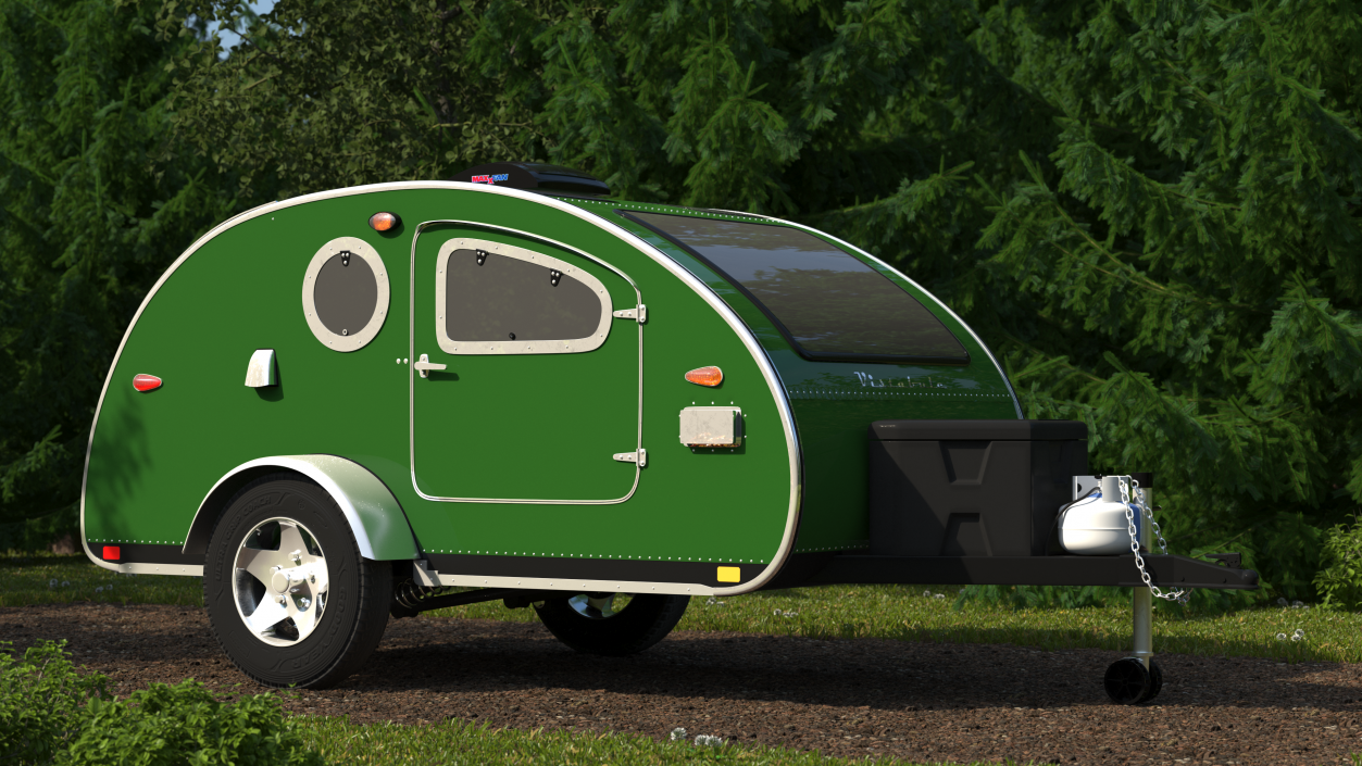 3D model Vistabule Teardrop Camping Trailer Simple Interior