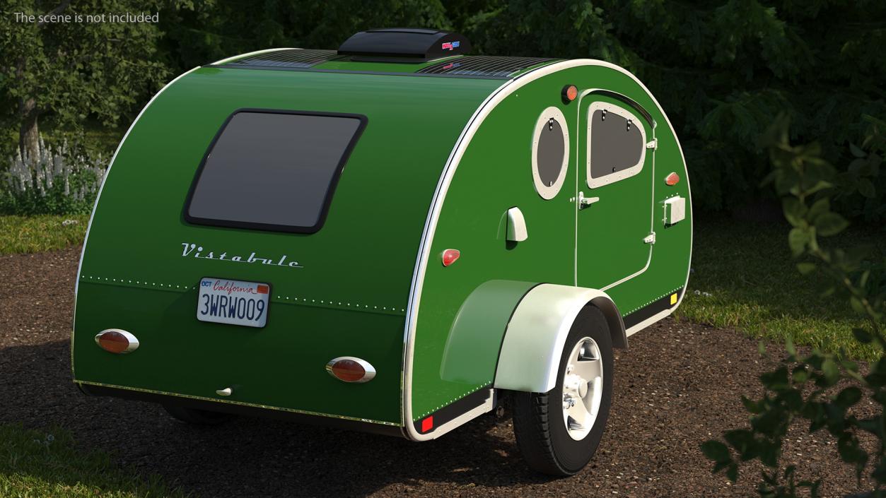 3D model Vistabule Teardrop Camping Trailer Simple Interior