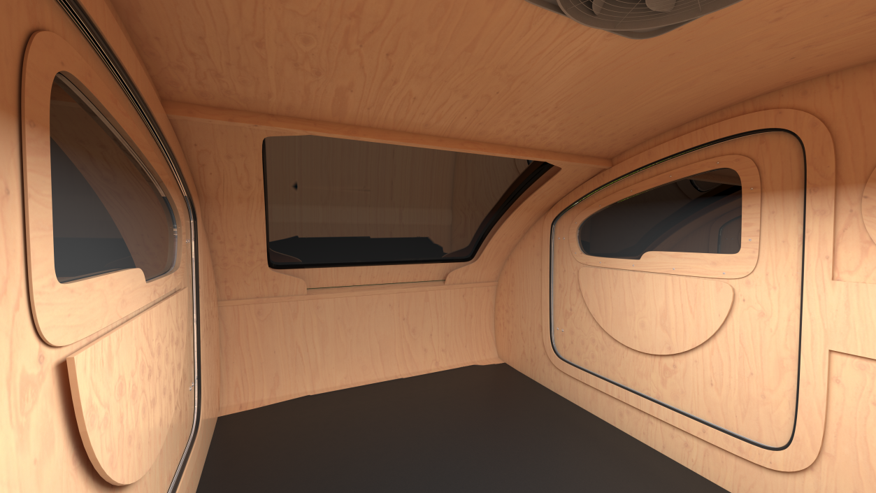 3D model Vistabule Teardrop Camping Trailer Simple Interior