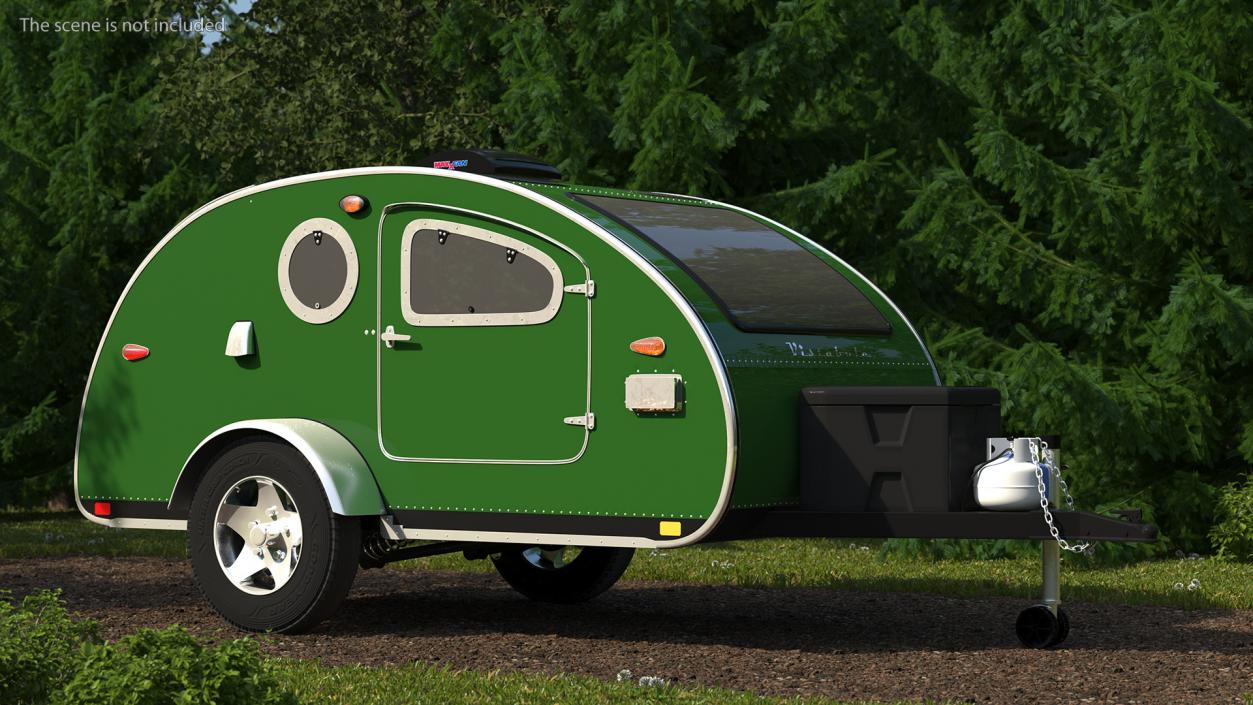 3D model Vistabule Teardrop Camping Trailer Simple Interior