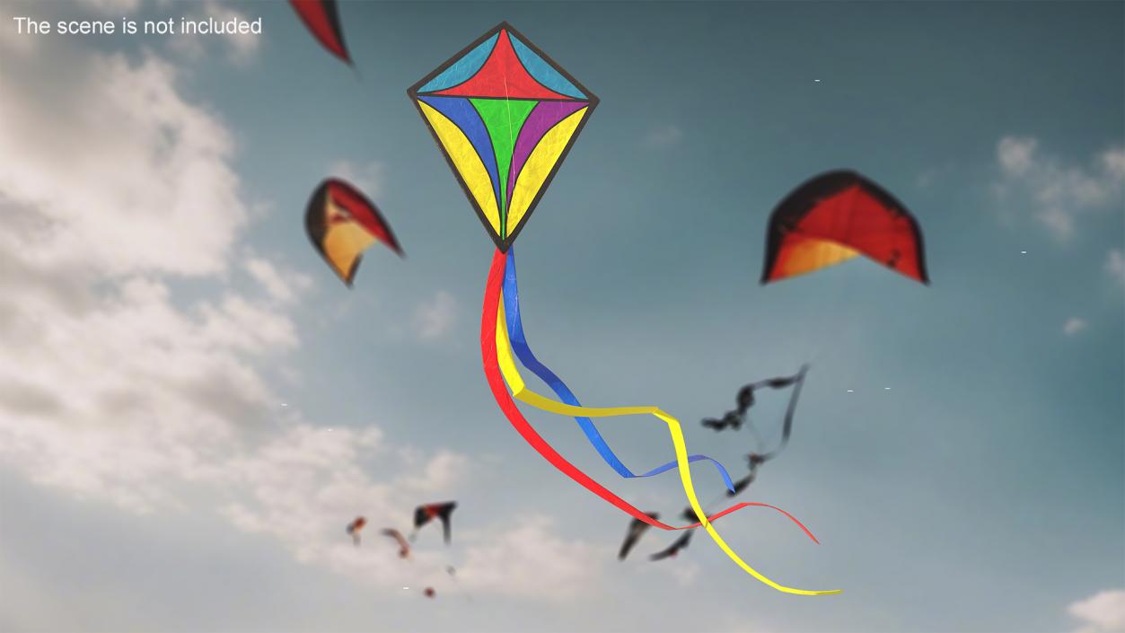 3D Multicolor Paper Kite