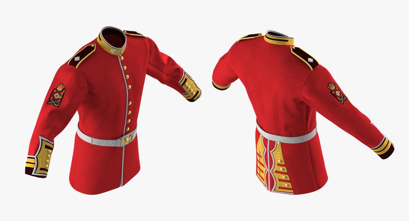 3D model Irish Guard Sergeant Tunic and Belt