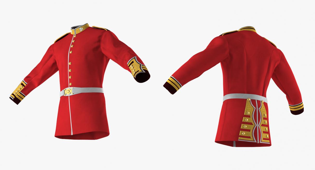 3D model Irish Guard Sergeant Tunic and Belt