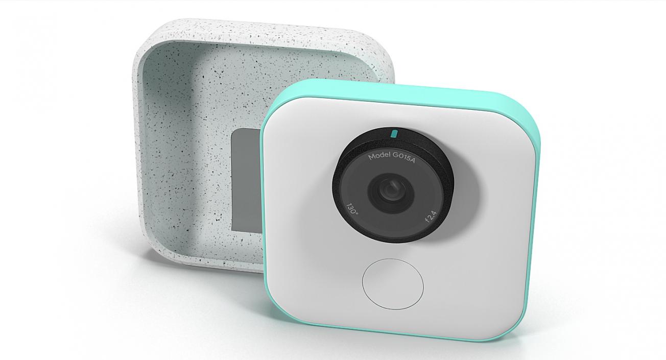 3D model Wireless Smart Camera Google Clips with Cover