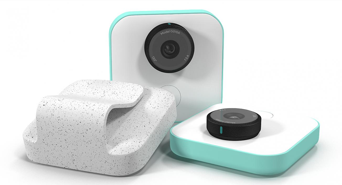 3D model Wireless Smart Camera Google Clips with Cover