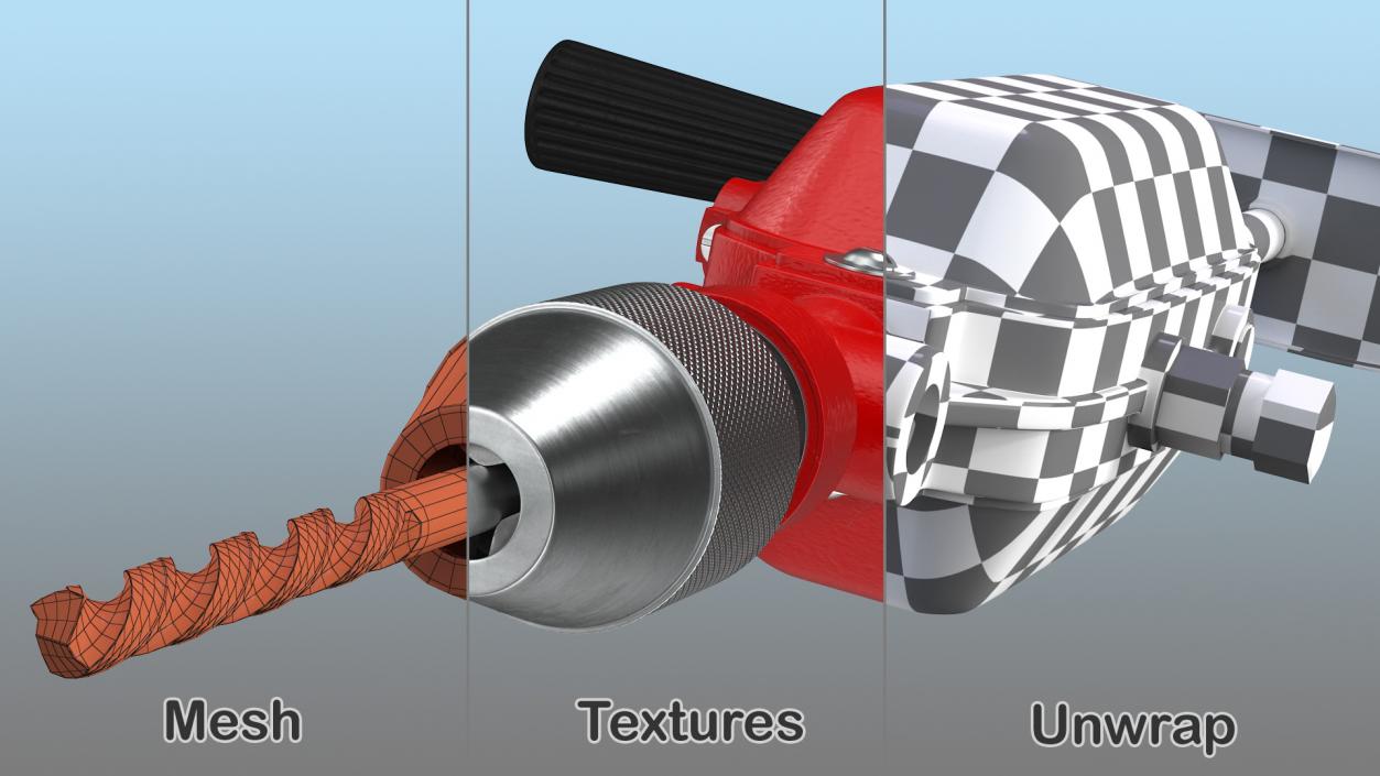 Hand Drills Collection 3 3D model