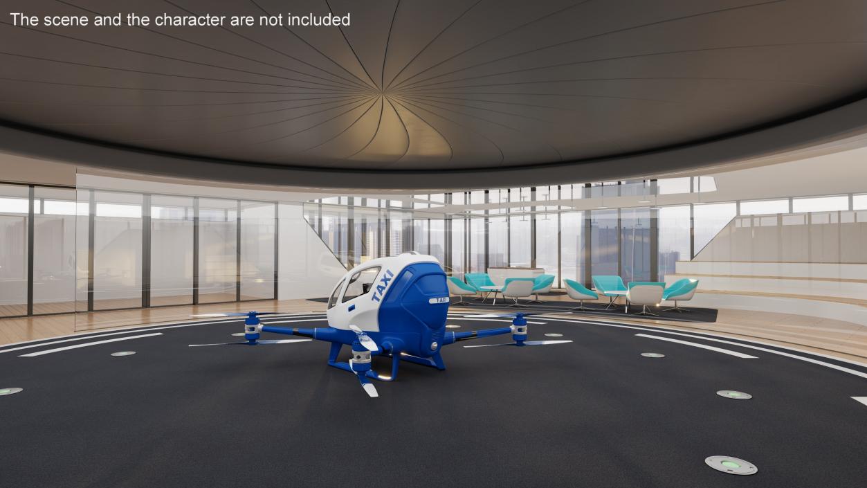 Air Taxi Port Rigged 2 3D