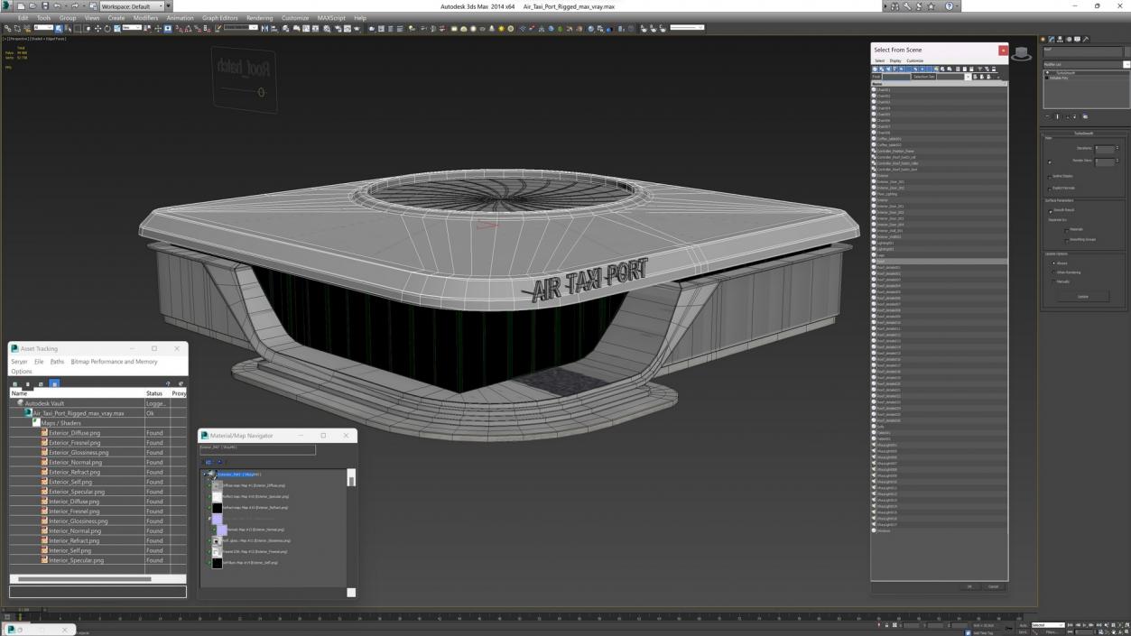 Air Taxi Port Rigged 2 3D