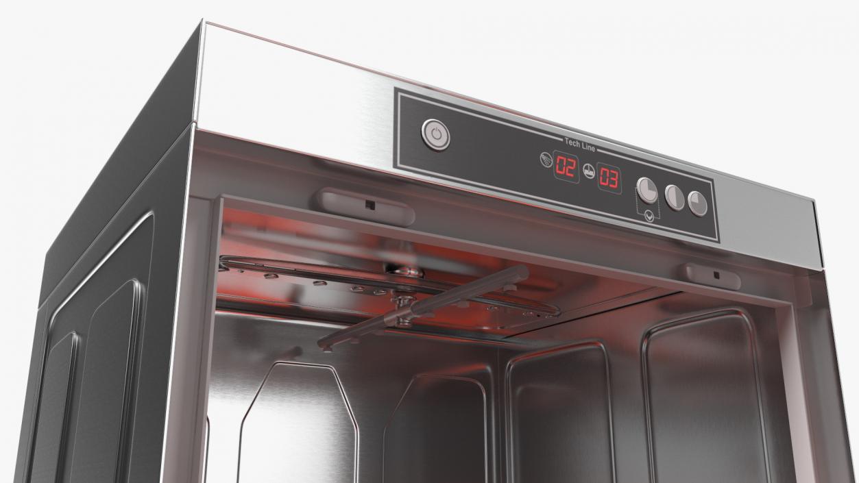 3D Commercial Dishwasher