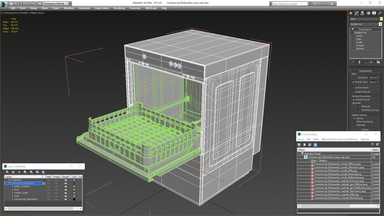 3D Commercial Dishwasher