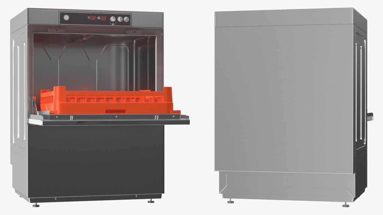 3D Commercial Dishwasher