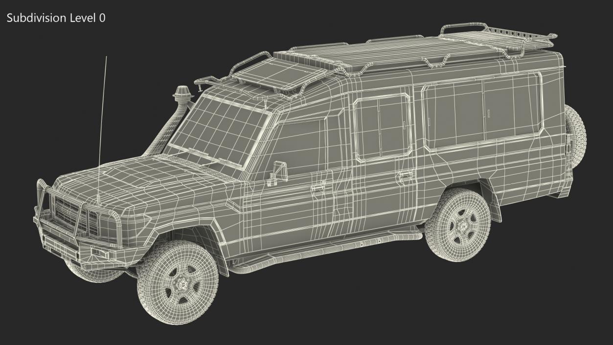 3D model Safari Vehicle 4x4 Rigged