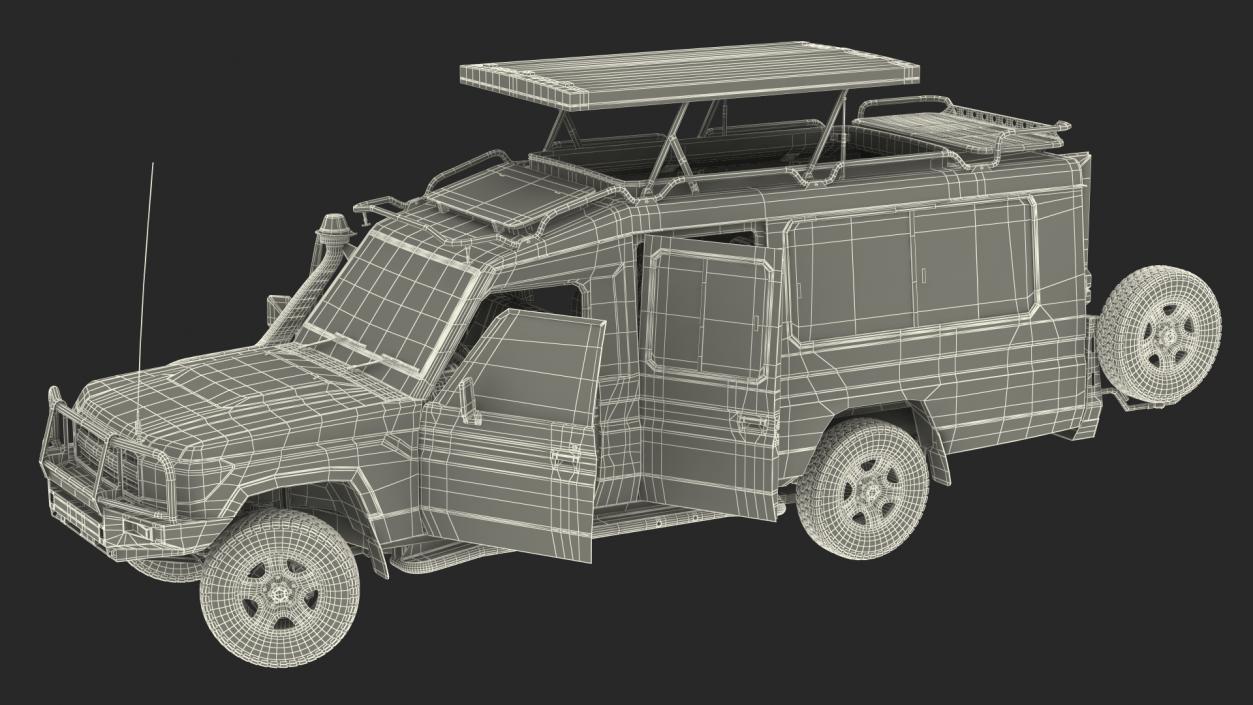 3D model Safari Vehicle 4x4 Rigged