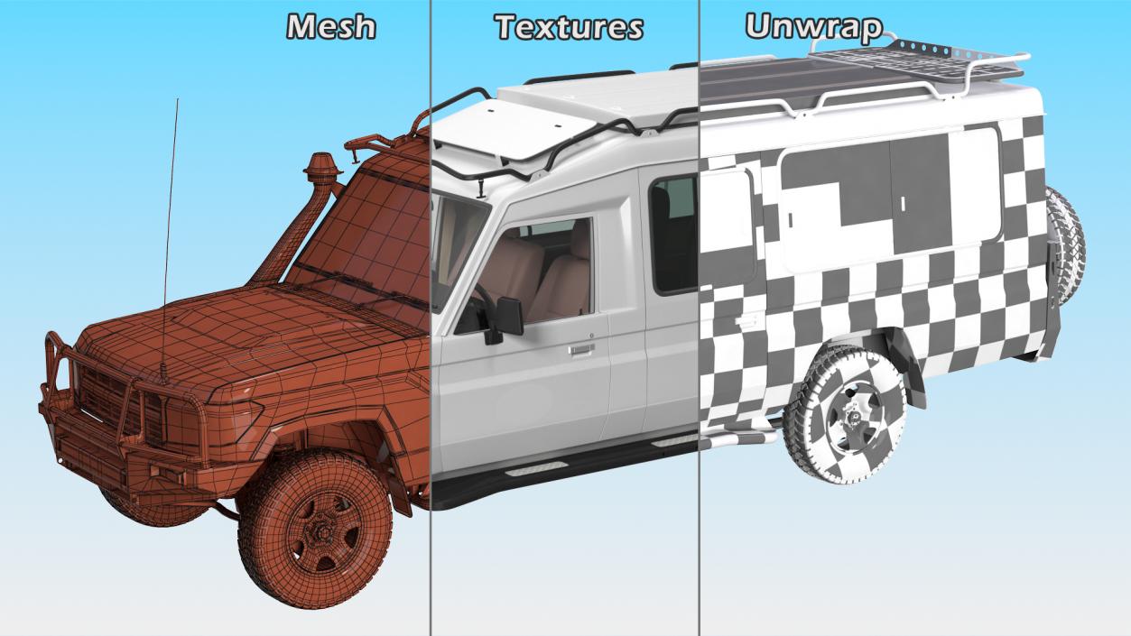 3D model Safari Vehicle 4x4 Rigged