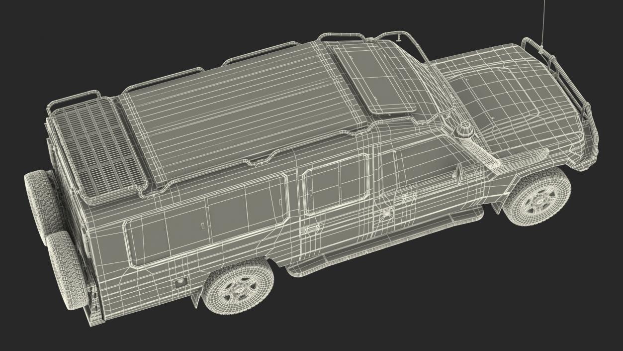 3D model Safari Vehicle 4x4 Rigged