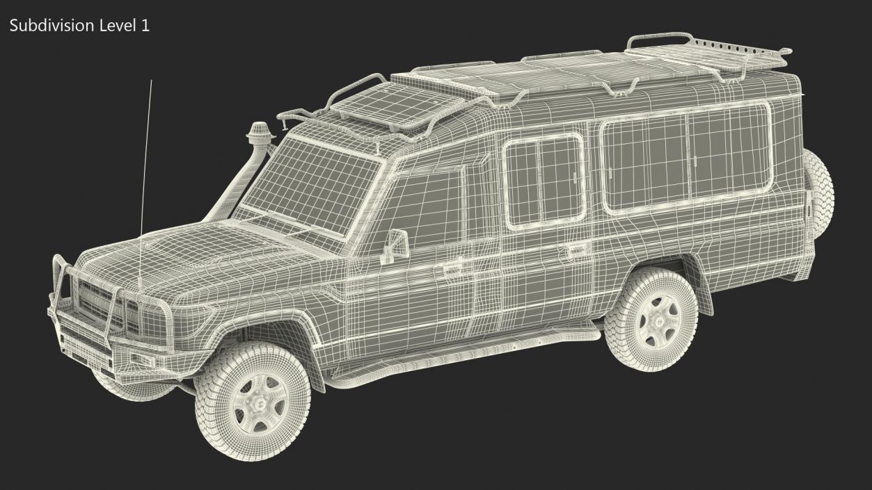 3D model Safari Vehicle 4x4 Rigged