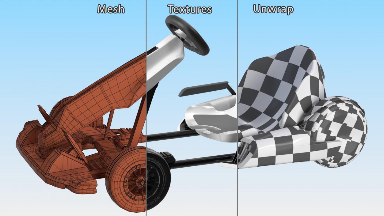 Rigged Pedal Karts Collection 3D model