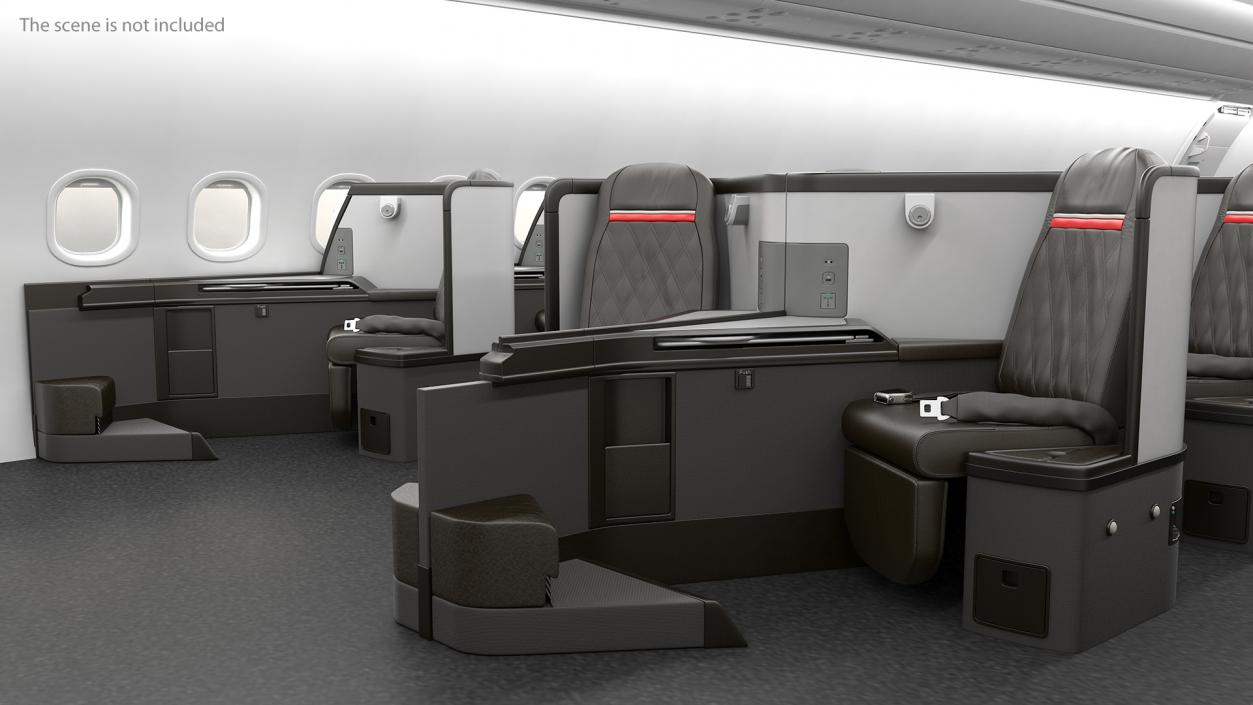 Airplane Business Class Seats Central 3D