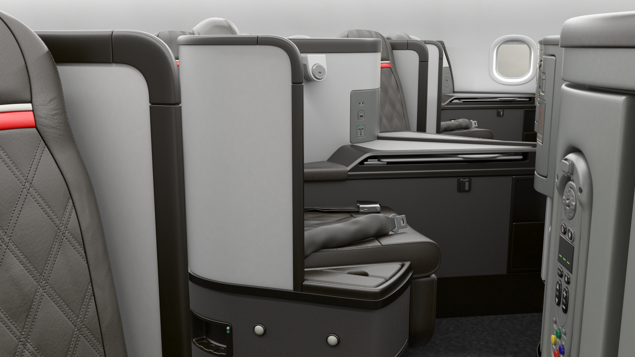 Airplane Business Class Seats Central 3D