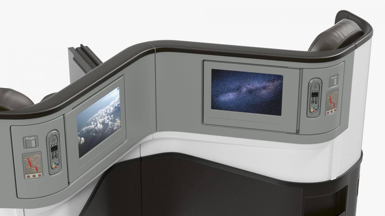 Airplane Business Class Seats Central 3D