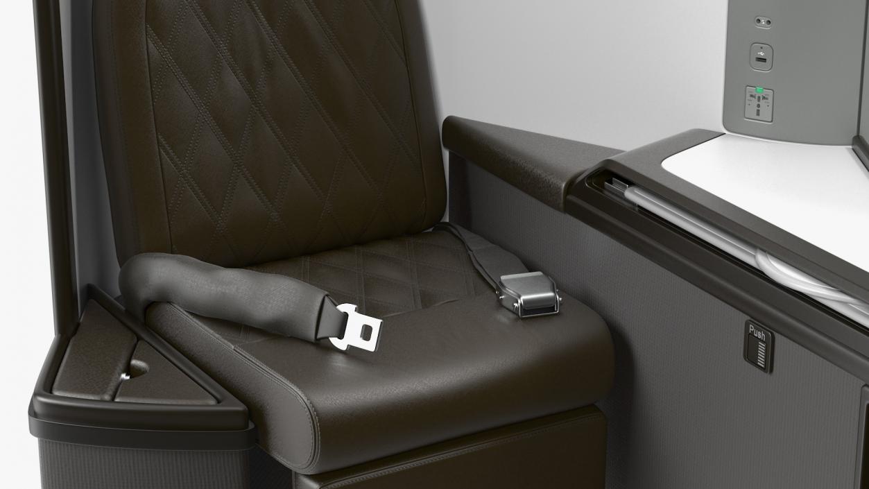 Airplane Business Class Seats Central 3D