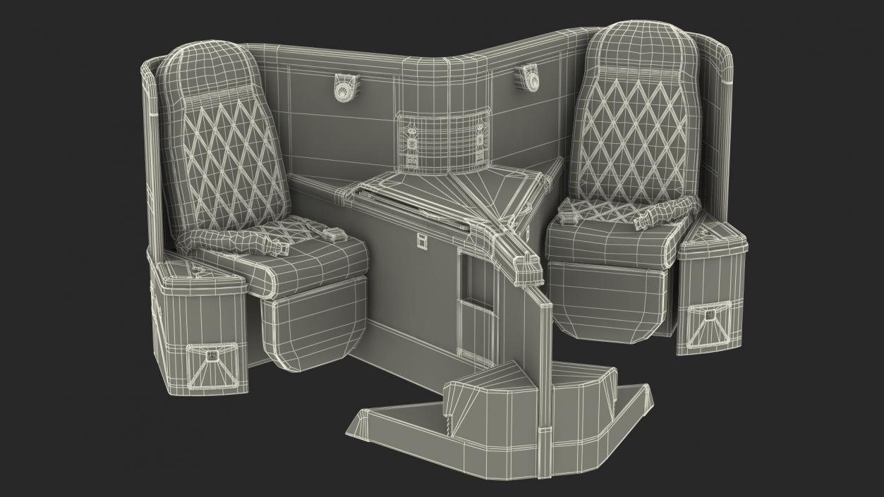 Airplane Business Class Seats Central 3D