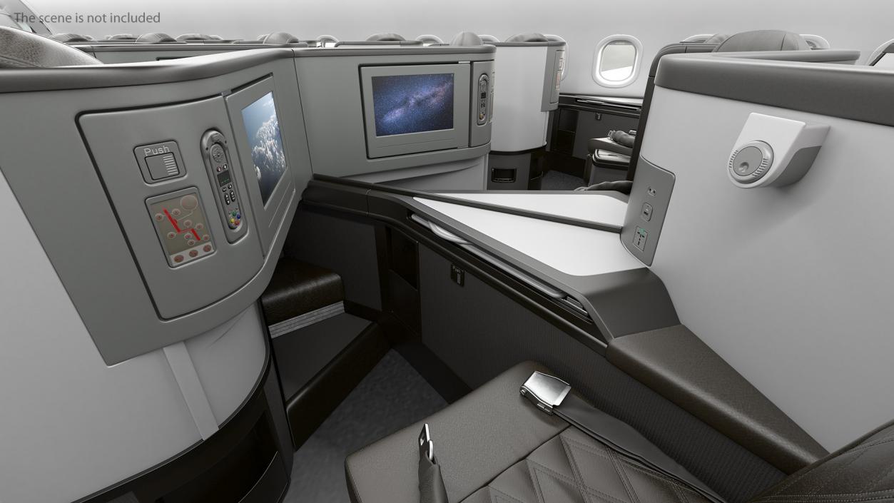 Airplane Business Class Seats Central 3D