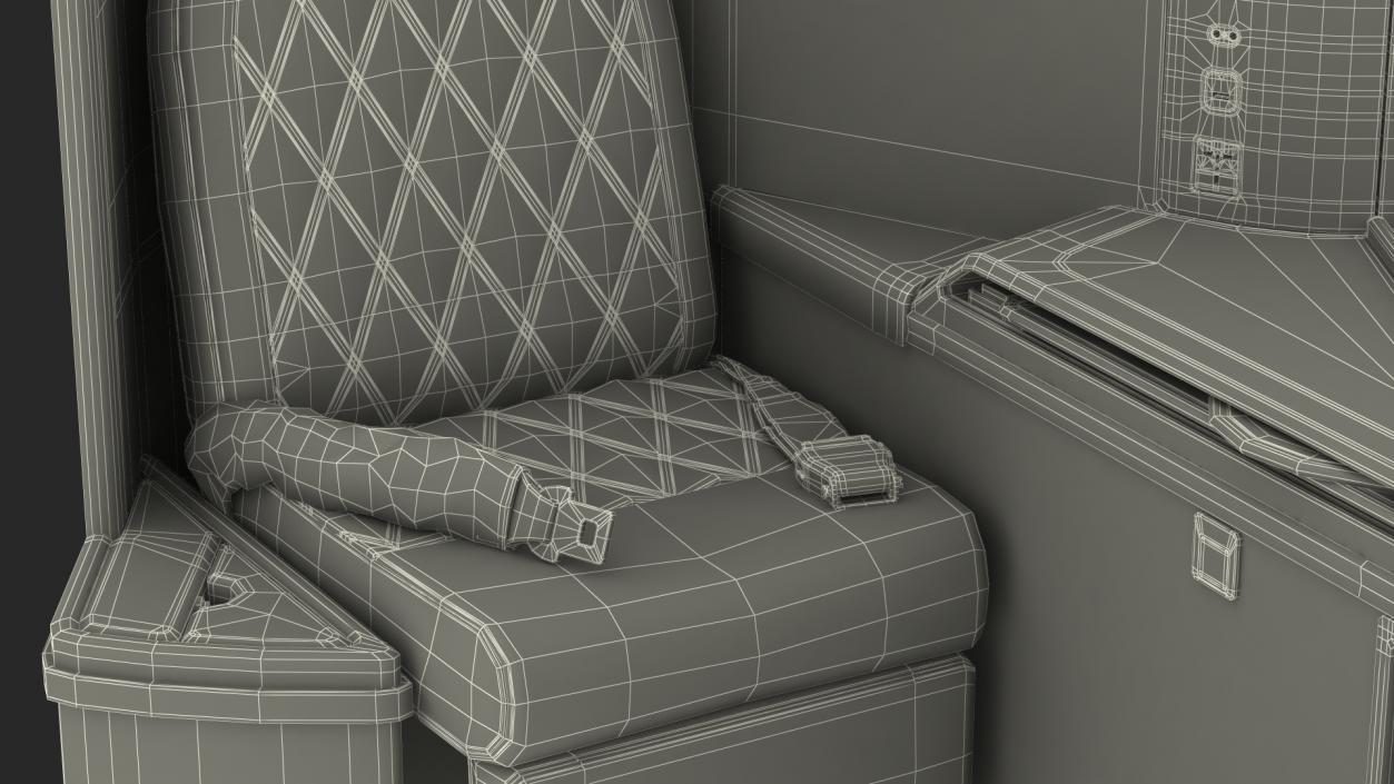 Airplane Business Class Seats Central 3D