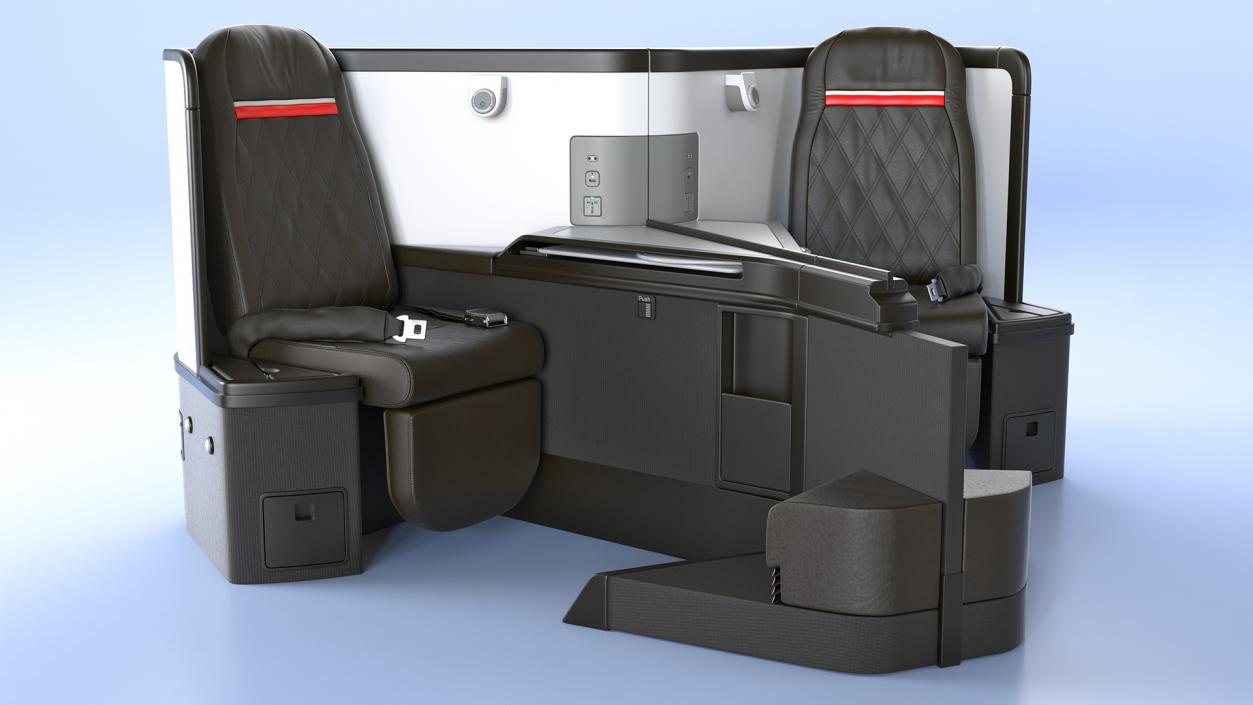 Airplane Business Class Seats Central 3D