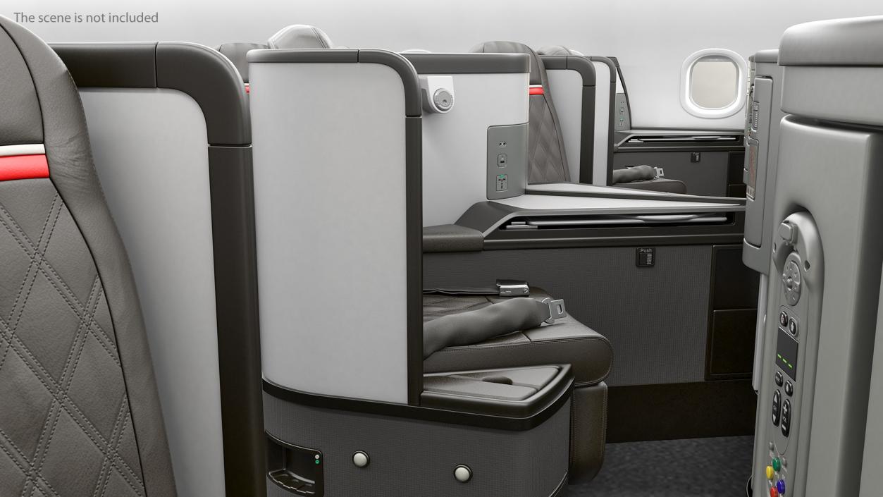 Airplane Business Class Seats Central 3D