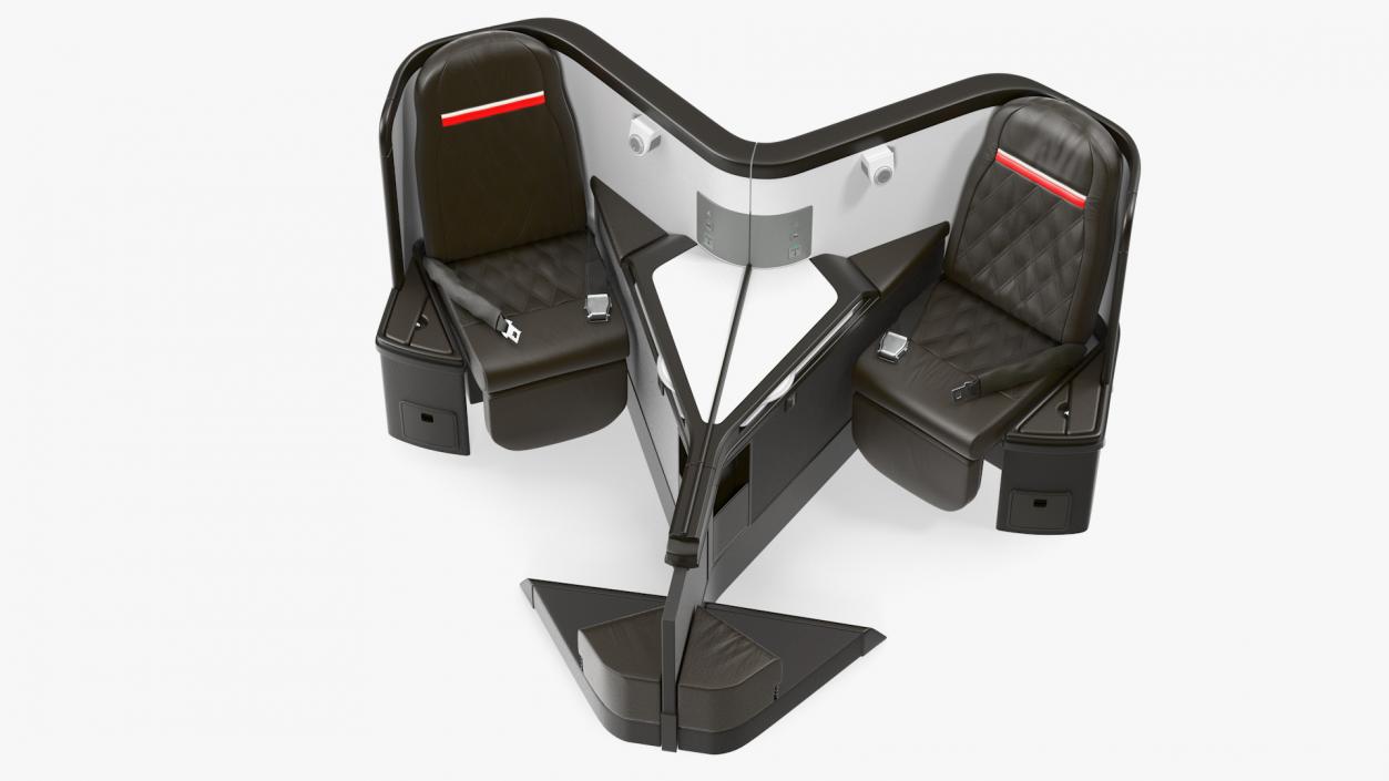 Airplane Business Class Seats Central 3D