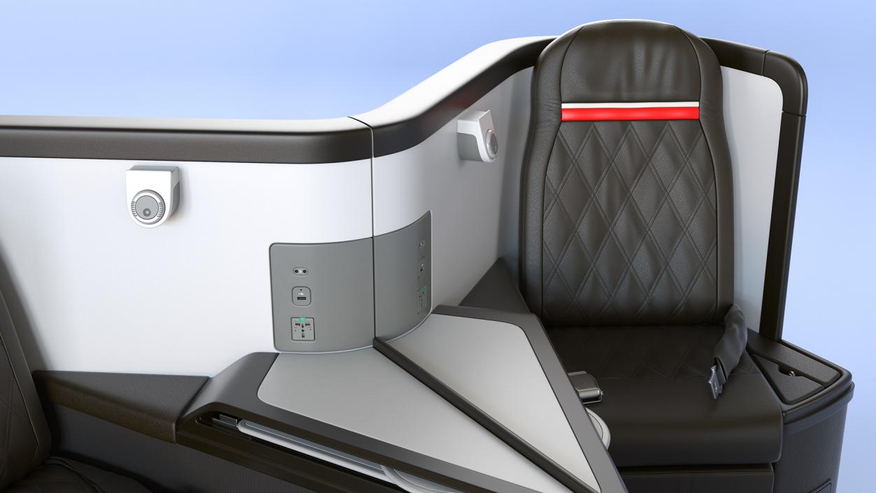 Airplane Business Class Seats Central 3D