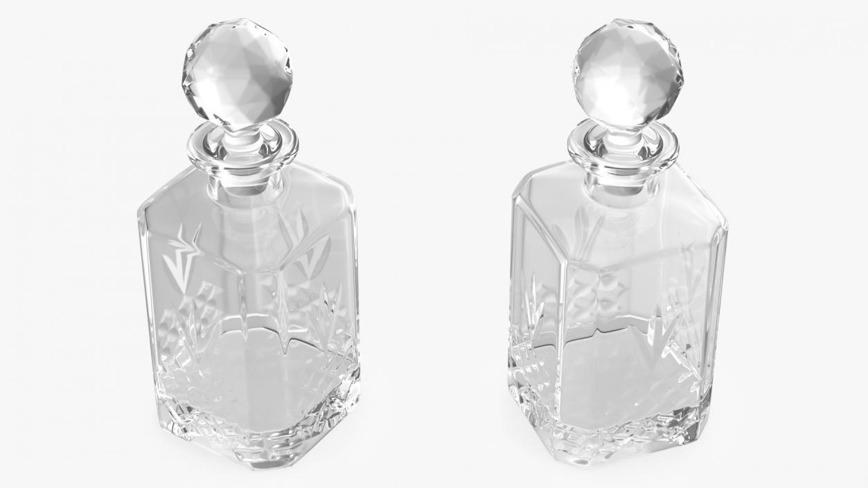 3D Square Crystal Decanter model