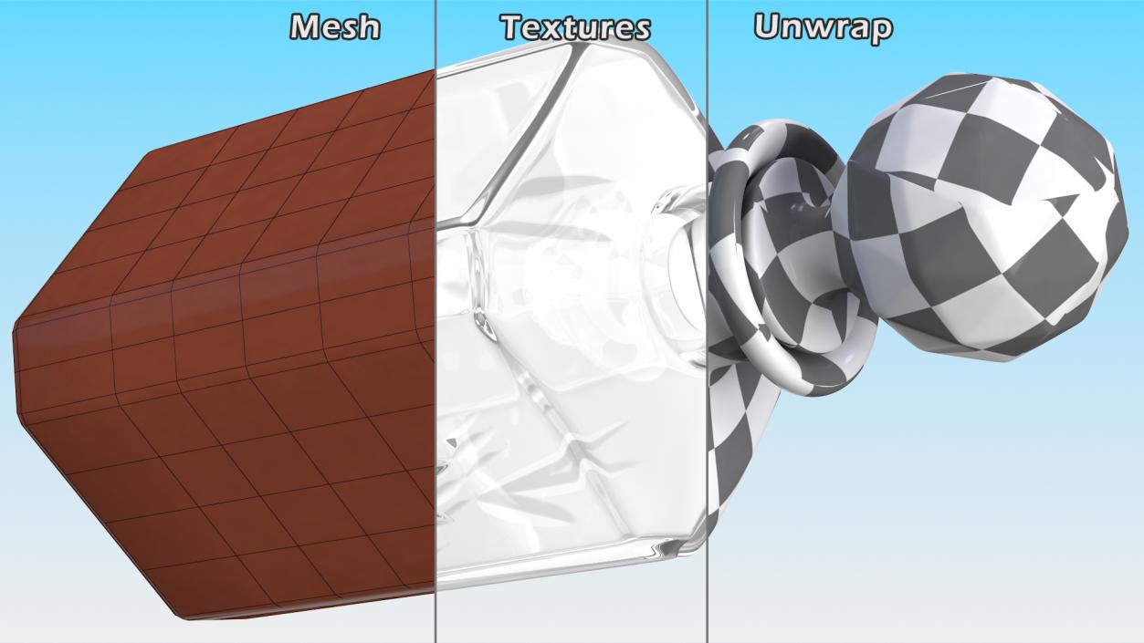 3D Square Crystal Decanter model