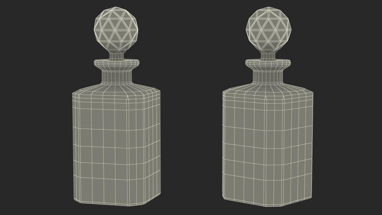 3D Square Crystal Decanter model