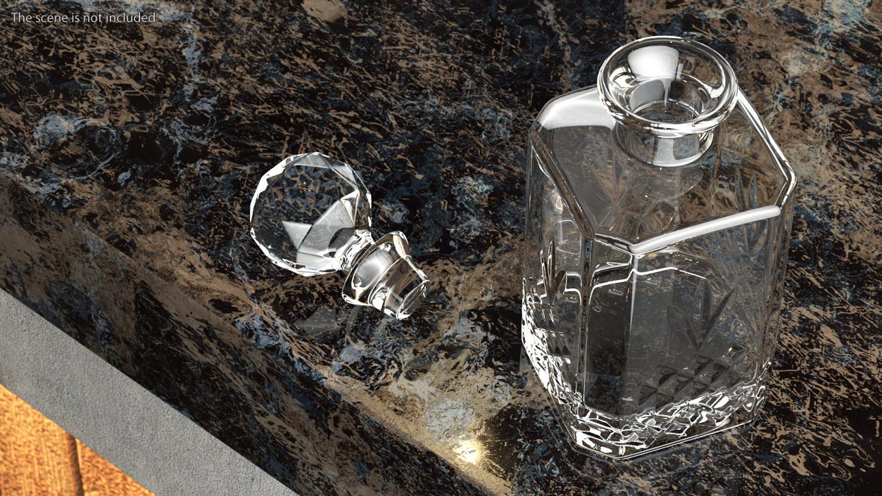 3D Square Crystal Decanter model