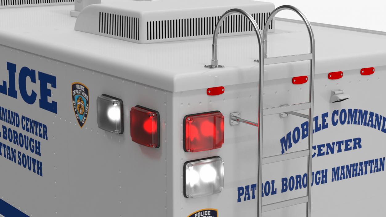 3D NYPD Mobile Command Center Lights On