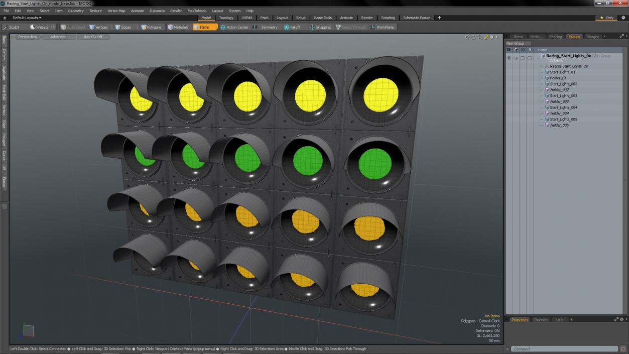 Racing Start Lights On 3D