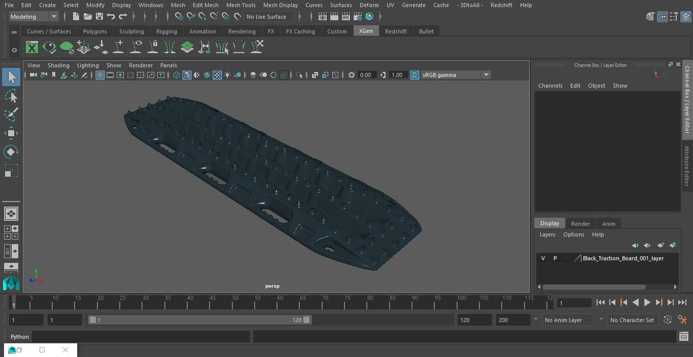 3D model Black Traction Board