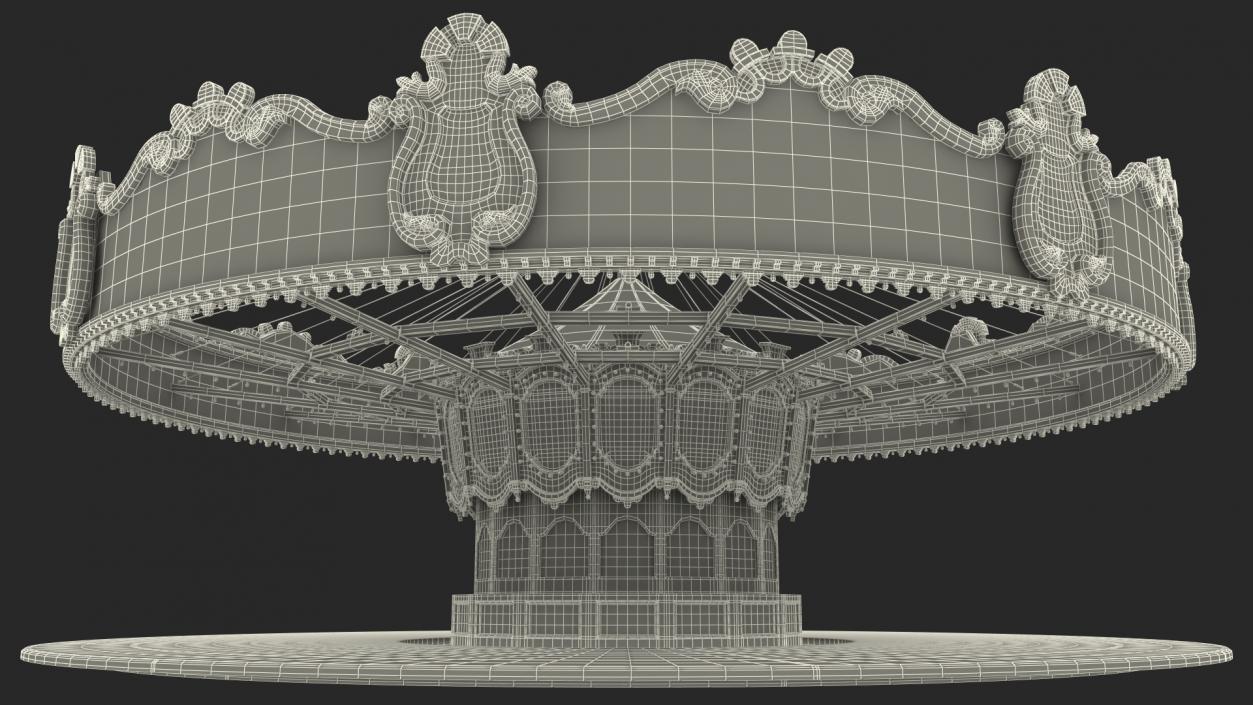 Empty Park Carousel 3D model