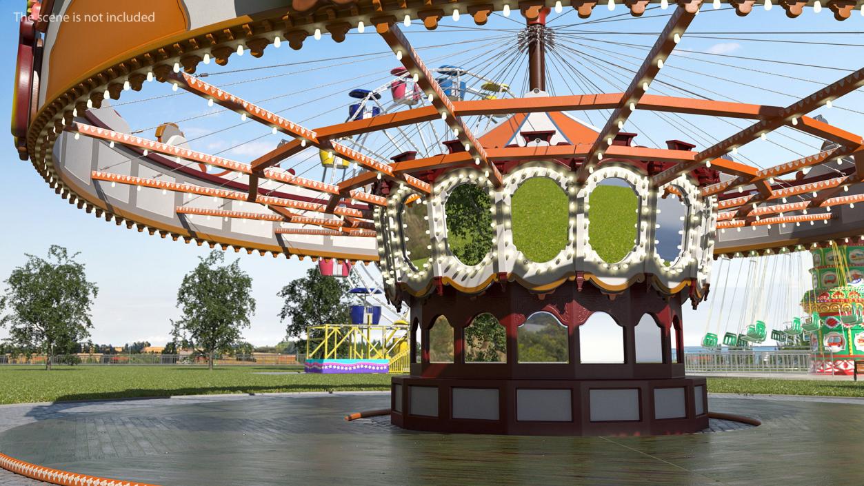 Empty Park Carousel 3D model