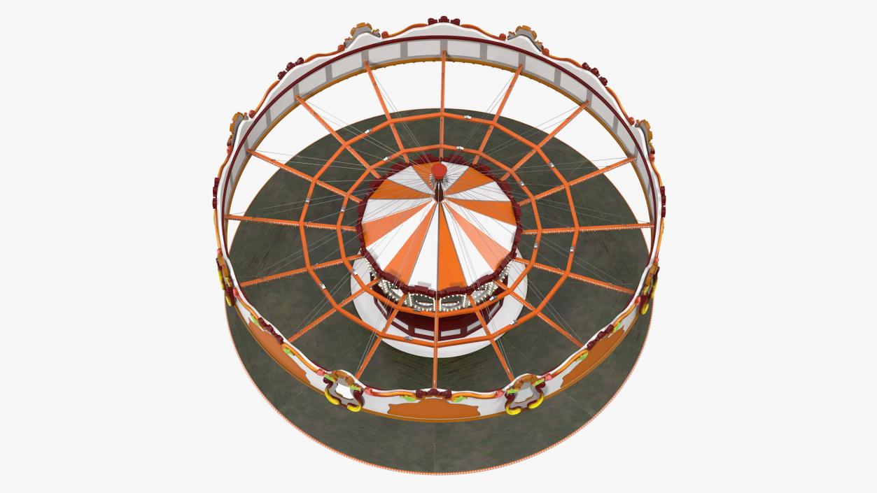 Empty Park Carousel 3D model