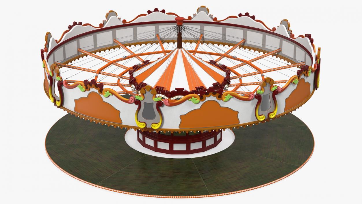 Empty Park Carousel 3D model