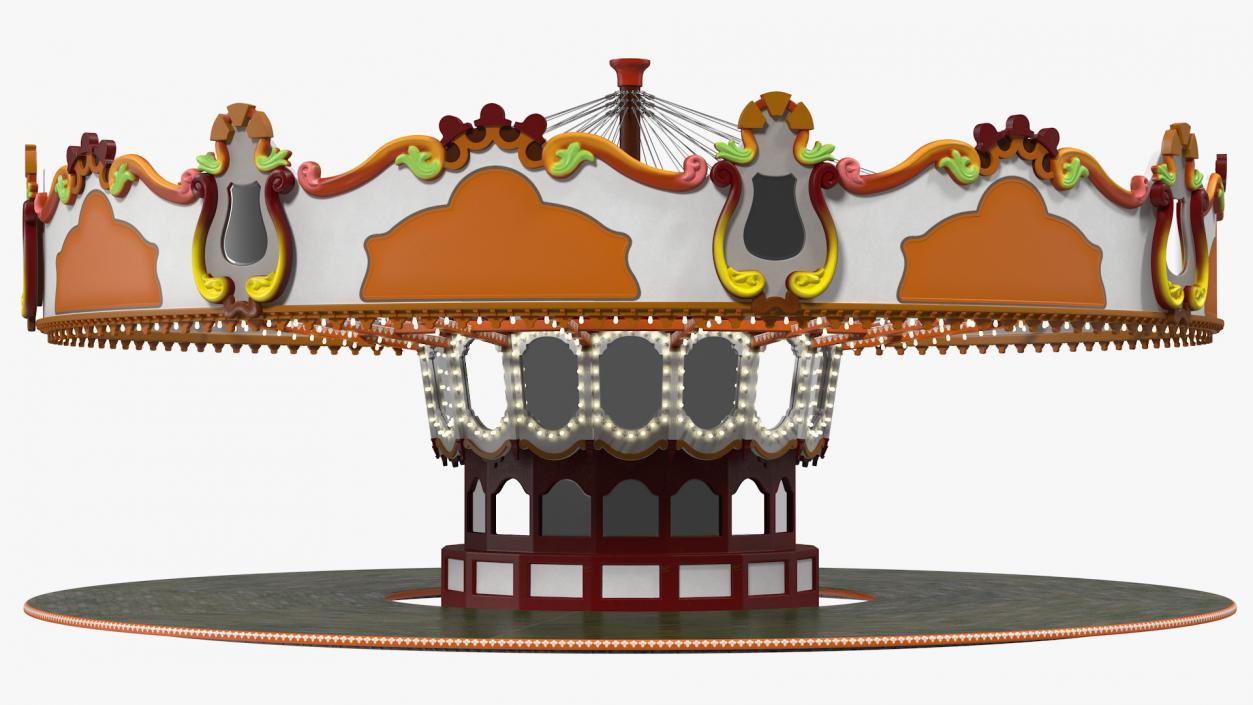 Empty Park Carousel 3D model