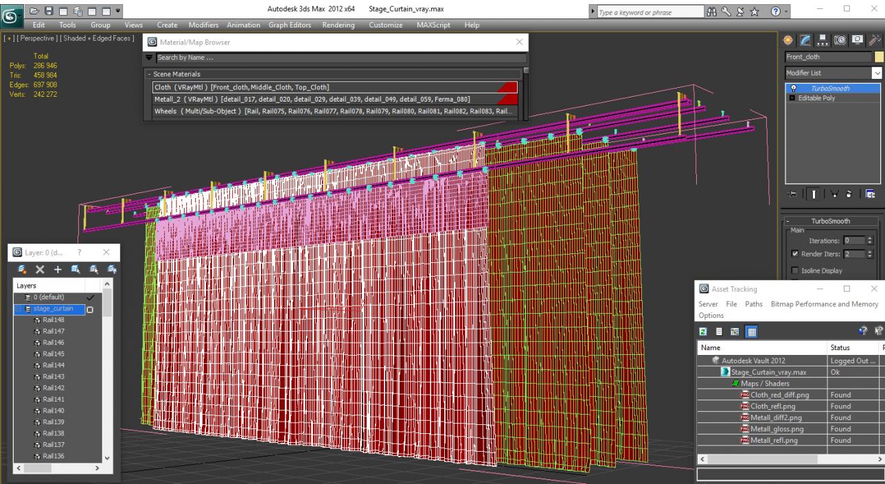 3D Stage Curtain model