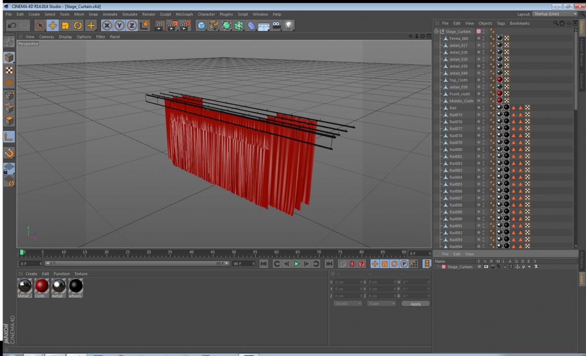 3D Stage Curtain model