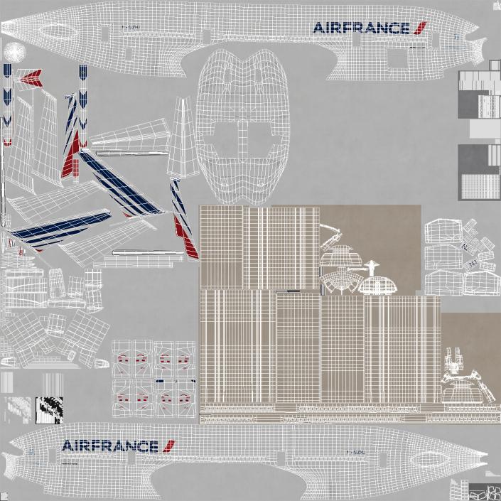 3D model Boeing 777-200 Air France